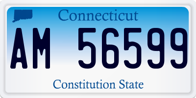 CT license plate AM56599