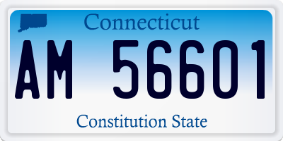 CT license plate AM56601