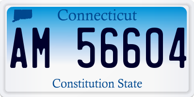 CT license plate AM56604