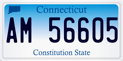 CT license plate AM56605