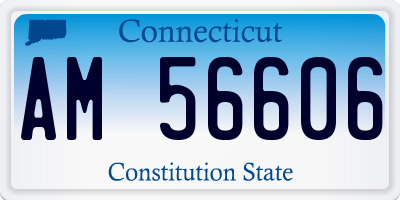 CT license plate AM56606