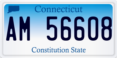 CT license plate AM56608