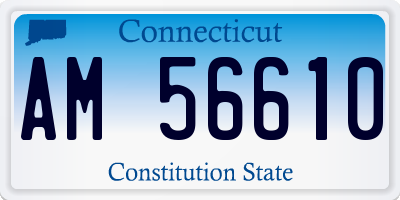 CT license plate AM56610