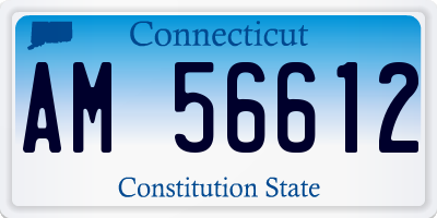 CT license plate AM56612