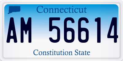 CT license plate AM56614