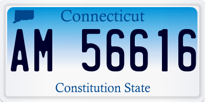 CT license plate AM56616