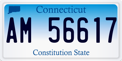 CT license plate AM56617