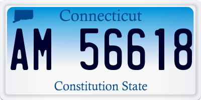 CT license plate AM56618