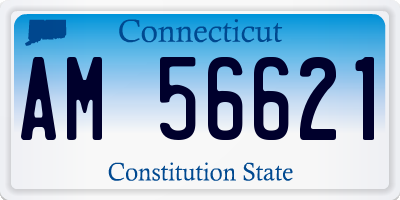 CT license plate AM56621