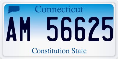 CT license plate AM56625