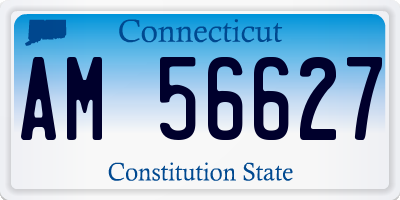 CT license plate AM56627