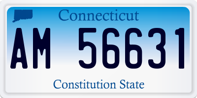 CT license plate AM56631