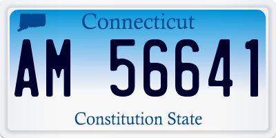 CT license plate AM56641