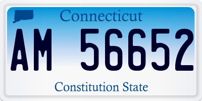 CT license plate AM56652