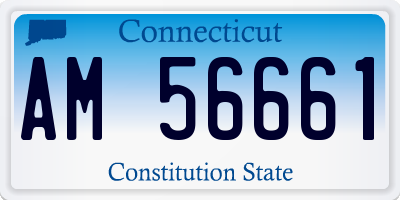 CT license plate AM56661