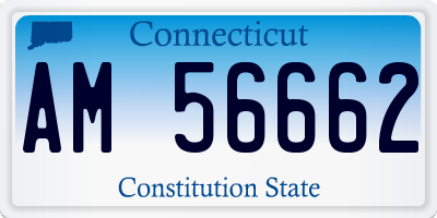 CT license plate AM56662