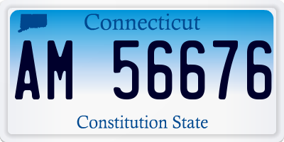 CT license plate AM56676