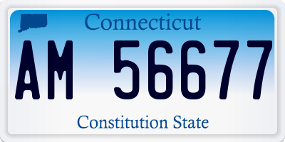 CT license plate AM56677