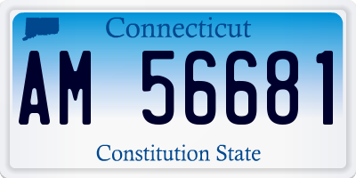 CT license plate AM56681
