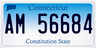 CT license plate AM56684