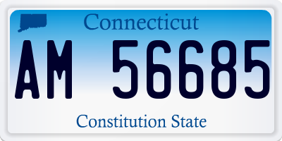CT license plate AM56685