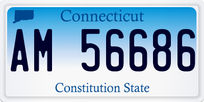 CT license plate AM56686