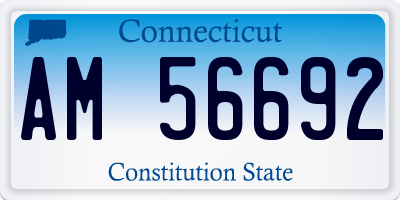 CT license plate AM56692
