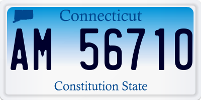 CT license plate AM56710