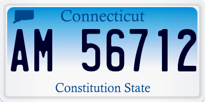 CT license plate AM56712