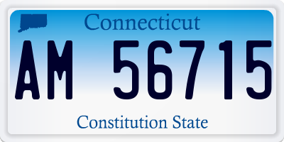 CT license plate AM56715