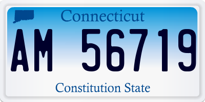 CT license plate AM56719