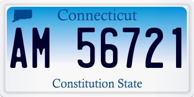 CT license plate AM56721