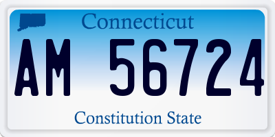 CT license plate AM56724