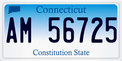 CT license plate AM56725