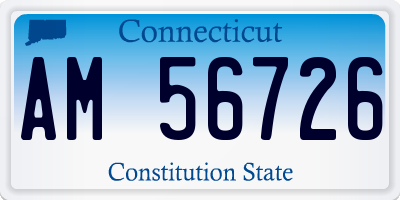 CT license plate AM56726
