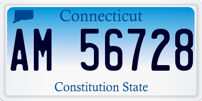 CT license plate AM56728