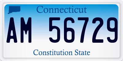 CT license plate AM56729