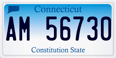 CT license plate AM56730