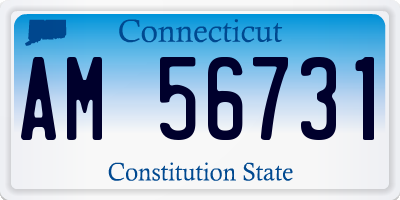 CT license plate AM56731