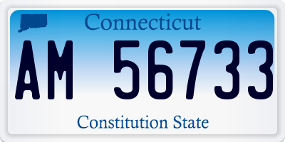 CT license plate AM56733