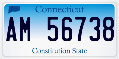 CT license plate AM56738
