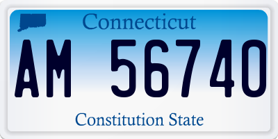 CT license plate AM56740