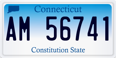 CT license plate AM56741