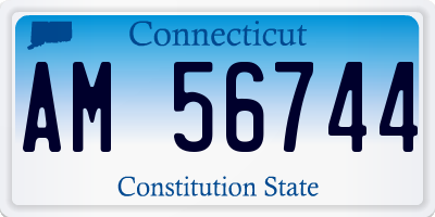 CT license plate AM56744