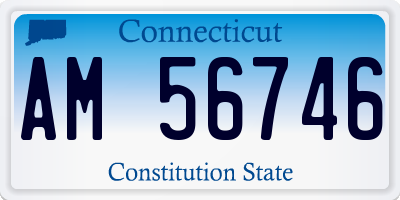 CT license plate AM56746