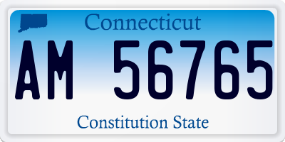 CT license plate AM56765