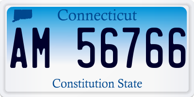 CT license plate AM56766