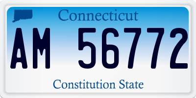 CT license plate AM56772