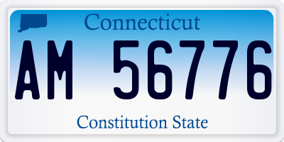 CT license plate AM56776