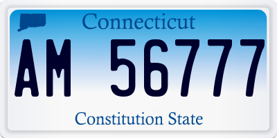 CT license plate AM56777